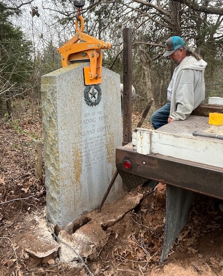 The markers were moved, and the damaged tombstones were repaired in March 2025 by Roger McWilliams
