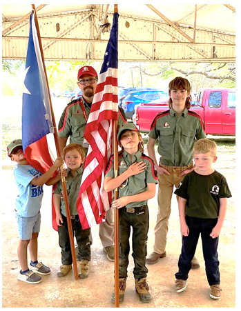 Trail Life presenting the colors at ceremony
