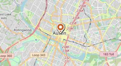Map of Austin, TX