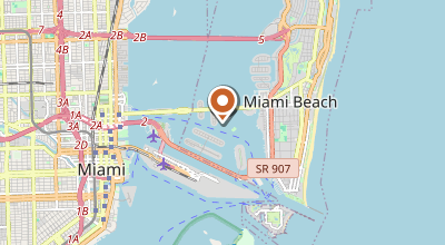 Map of Miami Beach, FL