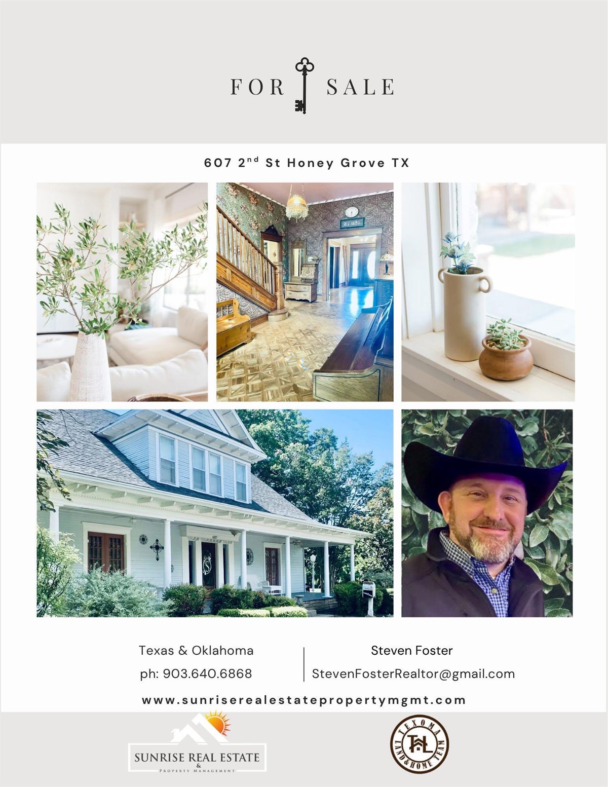 For Sale:  607 2nd St, Honey Grove TX