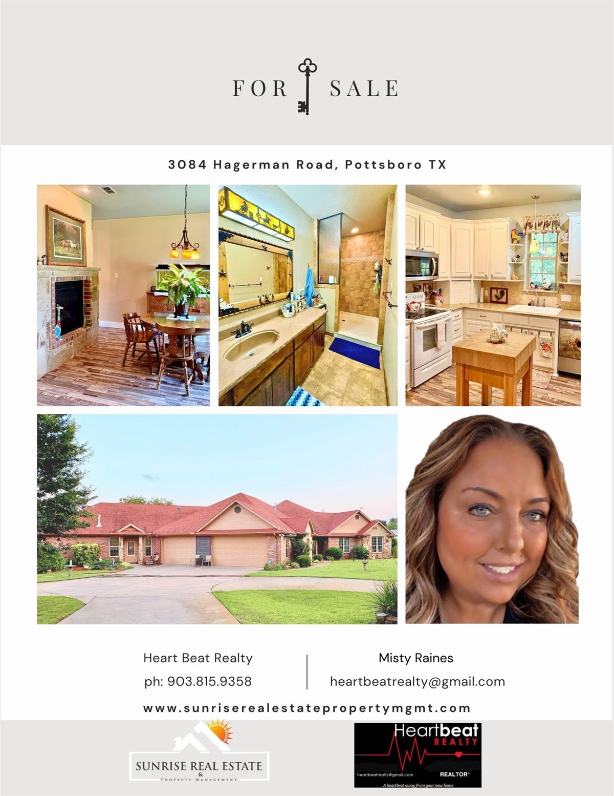 For Sale:  3084 Hagerman Road, Pottsboro TX