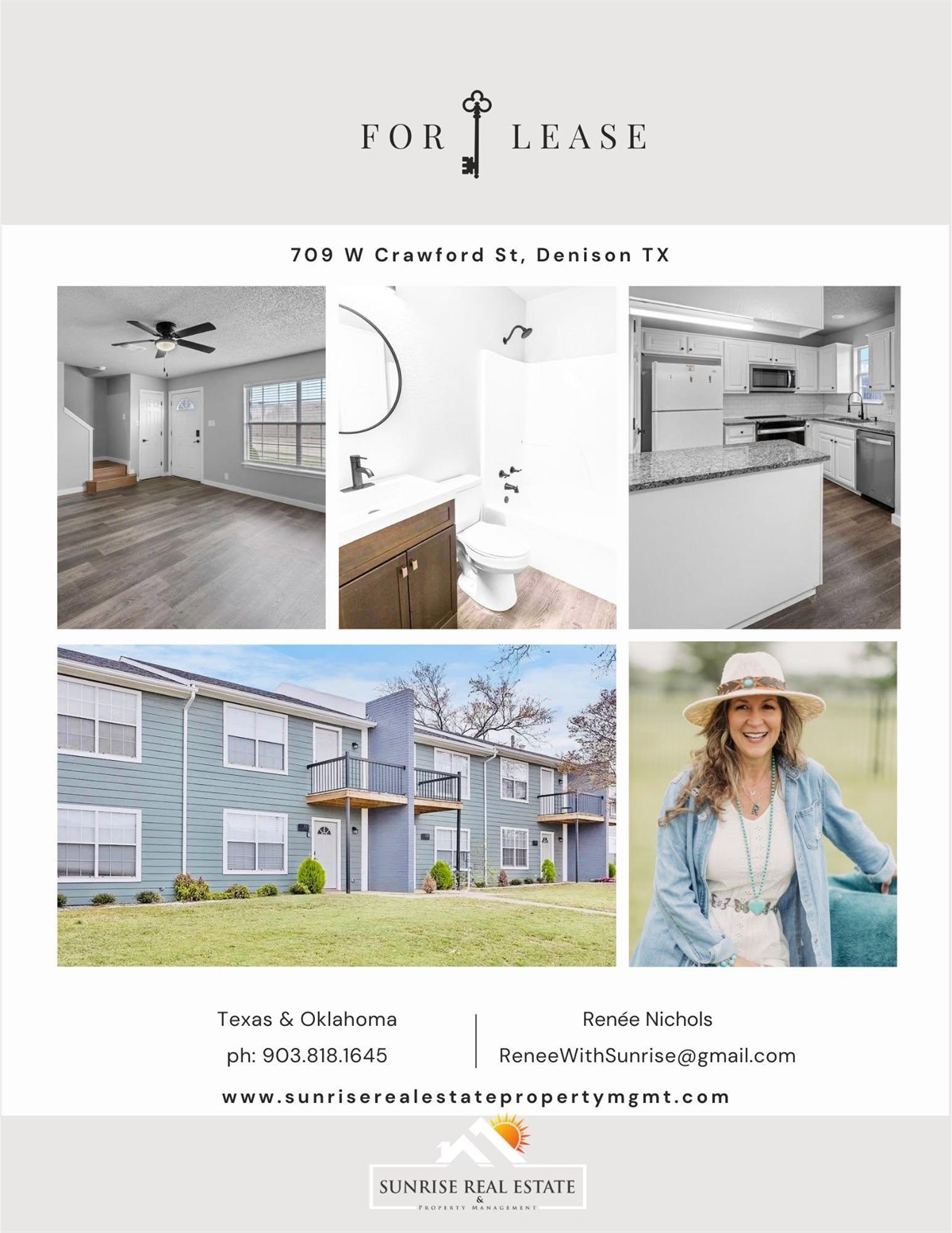 For Lease:  709 W Crawford St, Denison TX