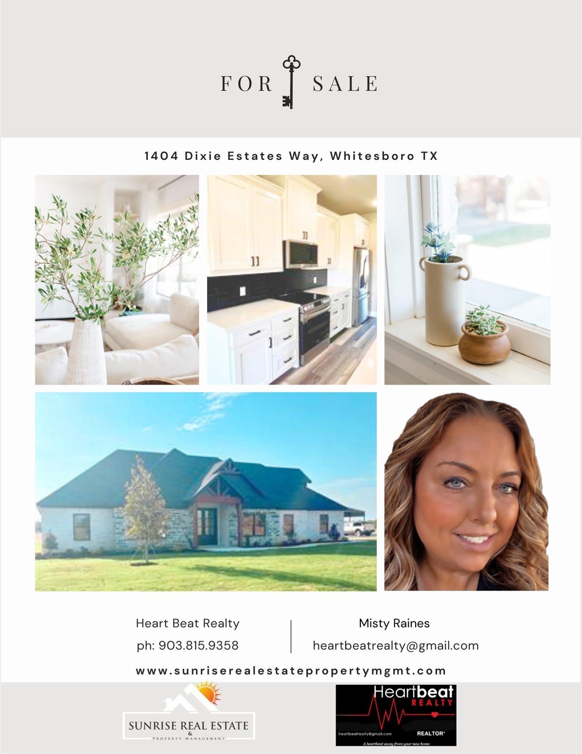 For Sale:  1404 Dixie Estates Way, Whitesboro TX