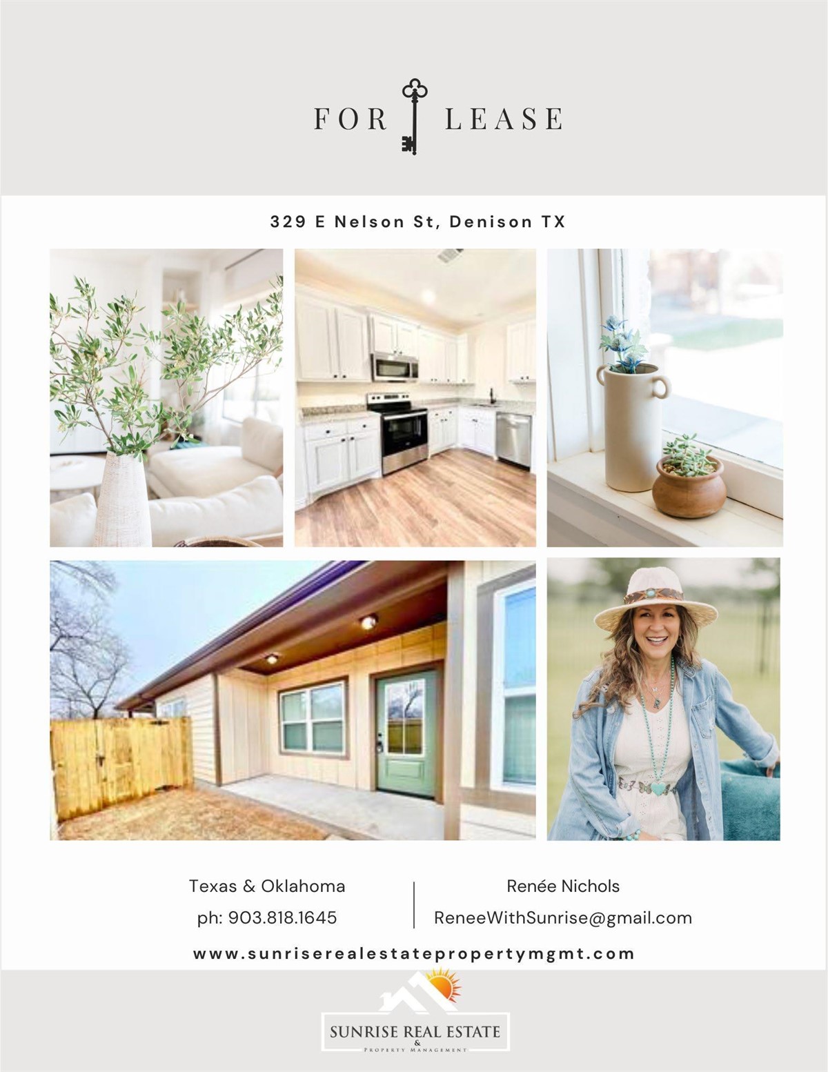 For Lease:  329 E Nelson St., Denison TX
