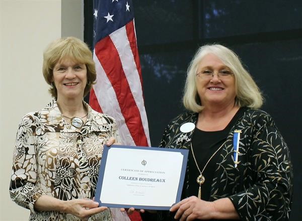 Speaker Colleen Boudreaux and DAR Regent Vicki McComack