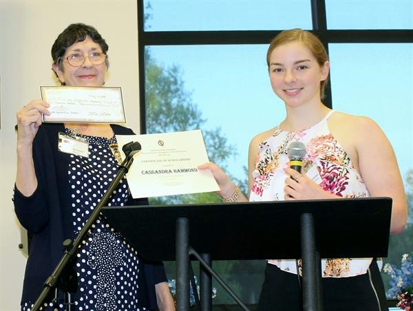 Katie Strief and 2018 scholarship winner Cassandra Hammond