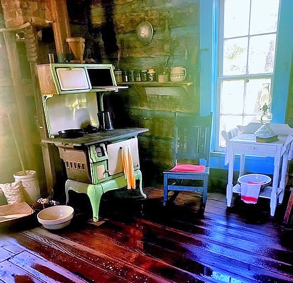 Inside Price Shaw cabin