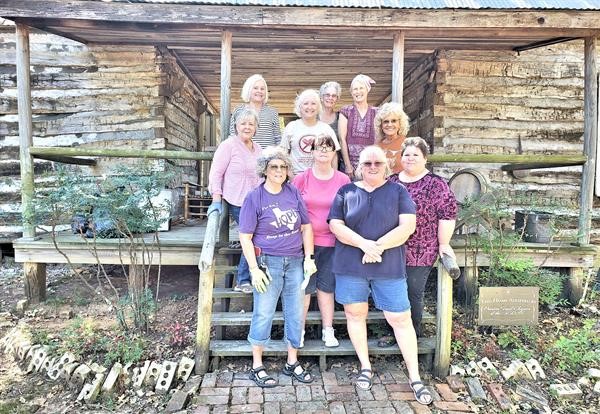 Preston Trail members who chinked cabin