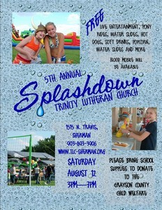 TRINITY LUTHERAN HOLDS 5TH ANNUAL SPLASHDOWN