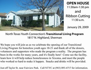 Open house for new Transitional Living Program