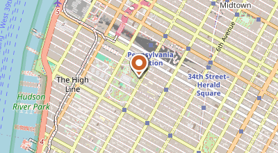 Map of 1250 Broadway, 36th Floor, New York, NY