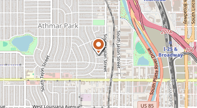 Map of 2101 S Platte River Dr Unit E