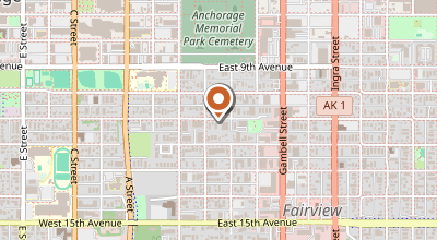 Map of 320 W 5th Ave, AK 99501, United States