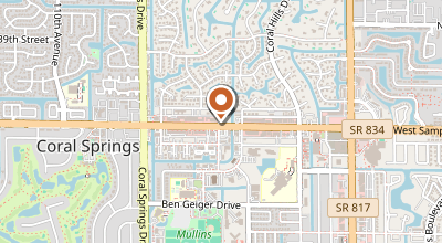 Map of 3301 N University Dr Suite 100
