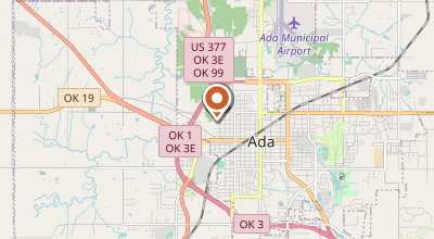 Map of Ada, OK