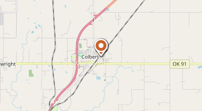 Map of Colbert, OK